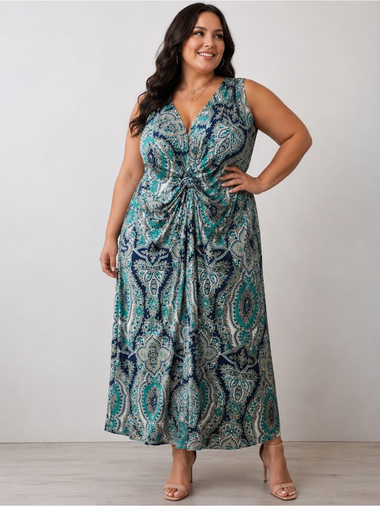Soft Surroundings Dresses & Skirts - Soft Surroundings Kaleidoscope Paisley Maxi Dress Size 2X